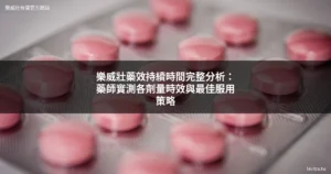 樂威壯藥效持續時間分析 各劑量時效對照